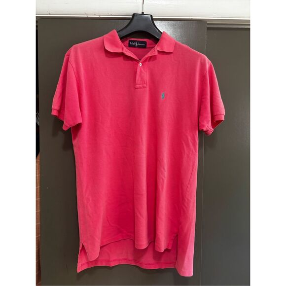Ralph Lauren Polo Shirt Men’s Size Large Pink Classic Fit Short Sleeve - Picture 1 of 3
